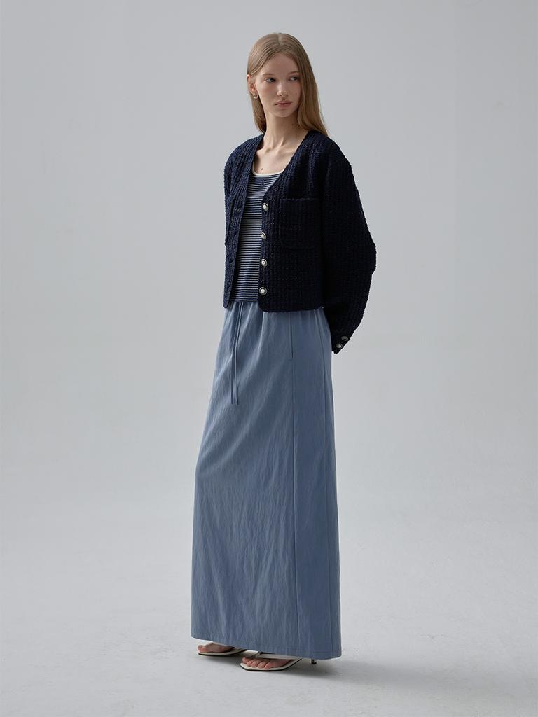 Mout Pigment String Maxi Skirt (Air Blue)