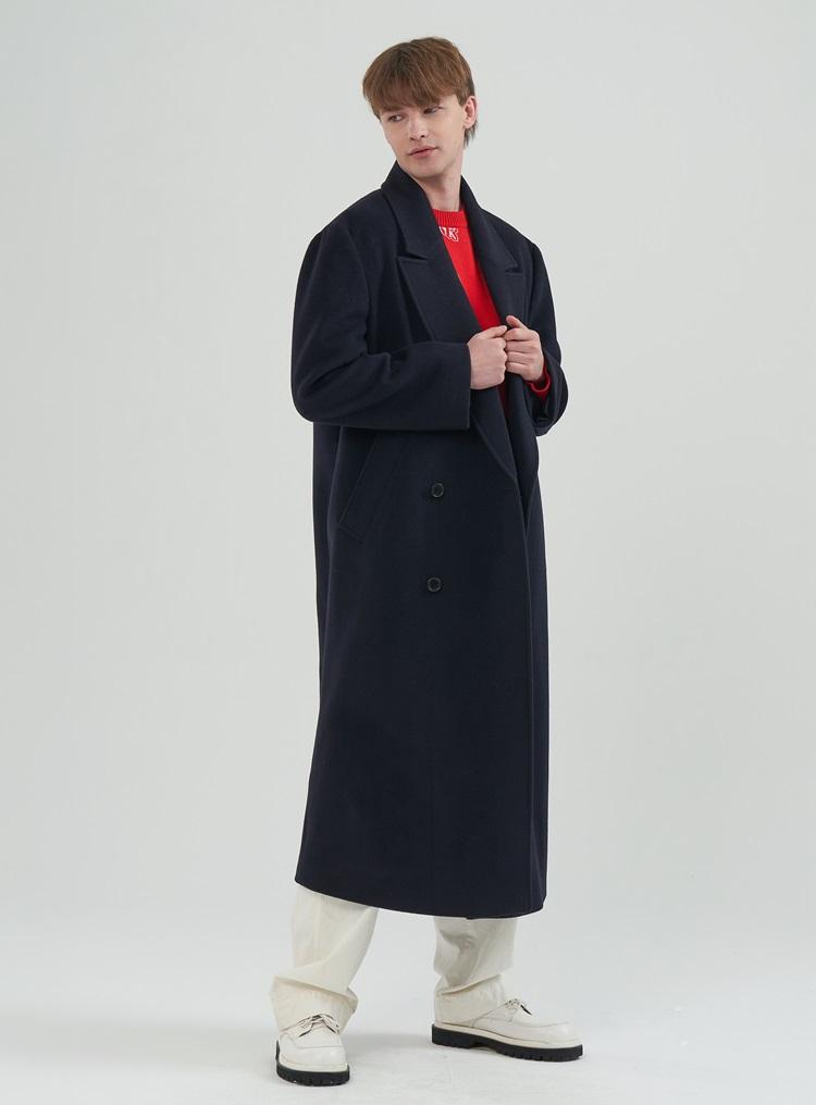 Comspace1980 Premier Wool Double Long Coat_Navy