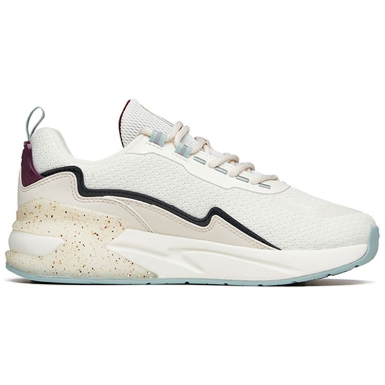 Anta Cloud Pursuit Lightweight Shock Absorbing Low Top Sports Casual Shoes Women Sneakers White Gray Black 922218873-2