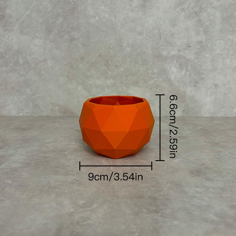 

Цветной пластиковый цветочный горшок, суккулентный горшок для растений, настольный орнамент, контейнер для ручек, украшение для дома и сада оранжевый
