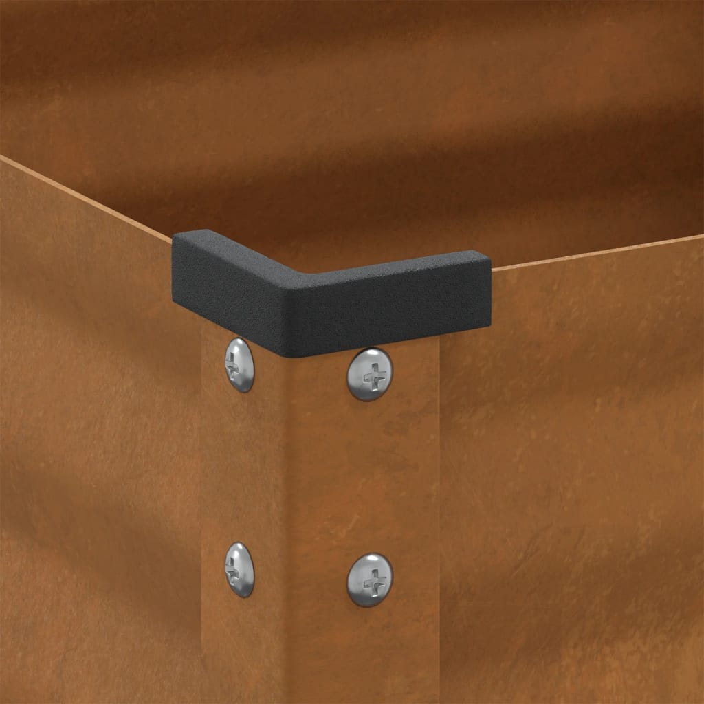 Garden Planter Box 45 X 45 X 88 Cm Weathering Steel