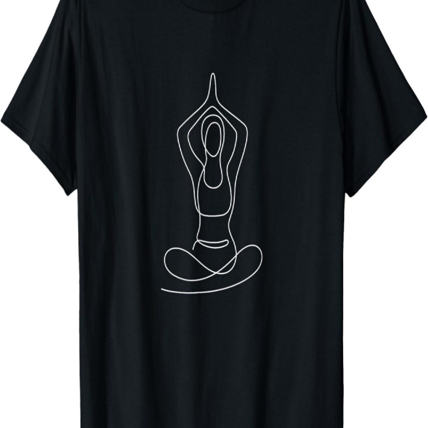 Yoga Cup Yoga T-Shirt Meditation Hoody Cushion Yoga Clothing T-Shirt(1) S чёрный