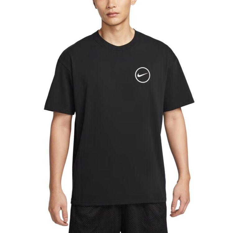 Nike T Shirts Men s Black Crew Neck Moderate HJ3407-010- L