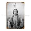 Photo Of Sitting Bull Metal Sign Printed Kitchen Garage Plaques Wall Mural Wall Cave Tin Sign Poster