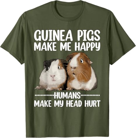 Funny Guinea Pig Art for Women Girls Guinea Pig Lovers TShirt Y2k Art Saying Tee Novelty Gift Cotton Short Sleeve Streetwear