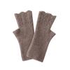 New Trendy Pure Wool Half-finger Gloves Women's Winter Knit Mittens Warm Solid Color Knit Wrist Gloves for Adult