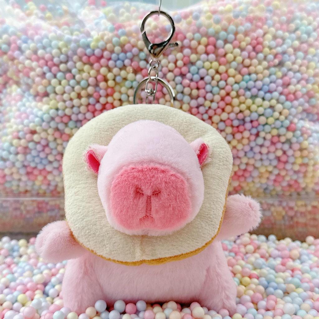Little Red Book Capybara & Guinea Pig Plush Keychain Ornament