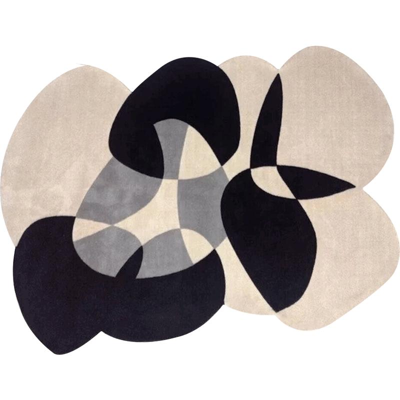 

Light Luxury Carpets for Living Room Retro Style Bedroom Decor Carpet Irregular Shape Lounge Plush Rug Home Thickened green Mat 80*120cm