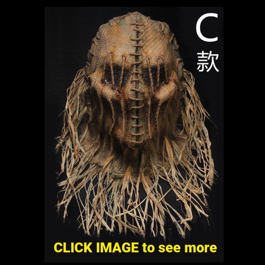 Nieuw eng Halloweenmasker van latex, premium vogelverschrikkerhoofddeksel, spookhoofd