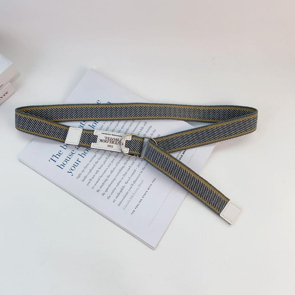 Spring Canvas Belt Women'S Style Denim With Casual No-Punch Student Belt N