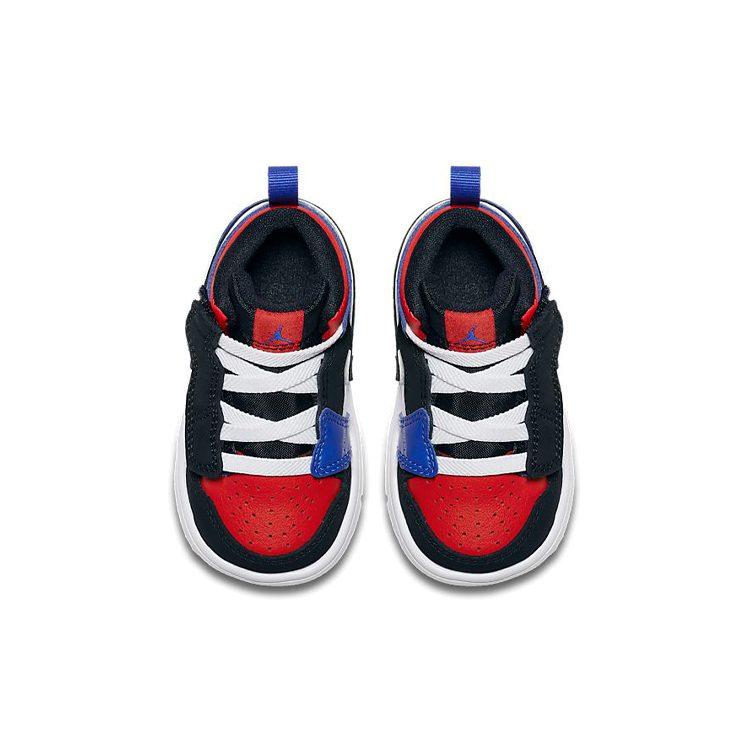 Jordan Air Jordan 1 Slip Resistant Cushioning Slip Resistant Cushioning Mid top Toddler Shoes Black Blue Red AR6352-124