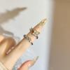 Noble Four-Leaf Clover Mother-of-Pearl Ring: High-End Temperament Cool Style for Women
