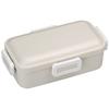 Skater Bento-Box mit antibakteriellem, flauschigem Kuppeldeckel, 530 ml, mattgrau, hergestellt in Japan, PFLB6AG-A
