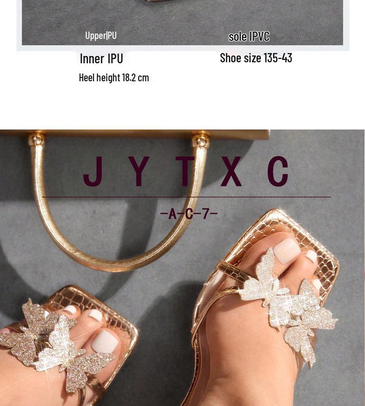 European Style Plus Size Open-Toe Bow High Heel Sandals