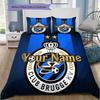 Club Brugge Kv Custom Name Pattern Bedding Quilt Set Quilt Cover Pillowcase Home Birthday Gift(1 * Duvet Cover + 2 * Pillowcase, Without Core)