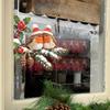 Painted Christmas Pine Branches for The Balcony Glass Display Window, Decorative Window Stickers
