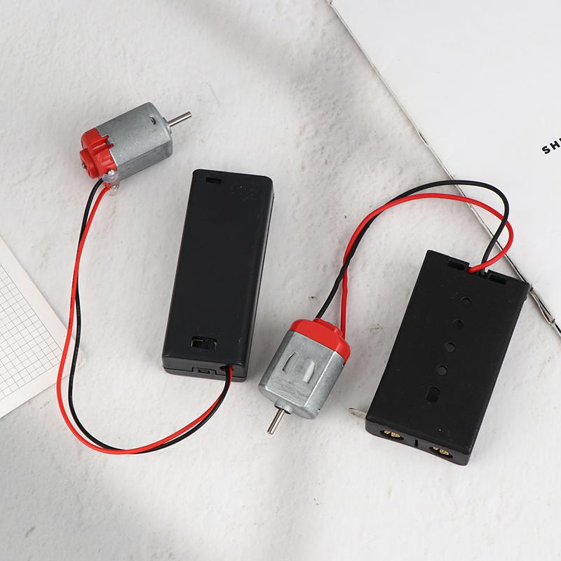 130 Motor Kit With 2X Battery Storage Case And Switch 16500 Rpm Mini Student Diy Electronic Motor Circuit Models Kit