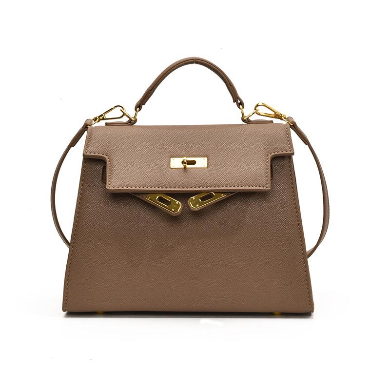Premium bag palm pattern lock classic portable shoulder trendy women's bag
