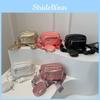 2024 New Summer Simple Fashion Wide Shoulder Strap Crossbody Street Style Small Square Bag For Women Black Gold Pink