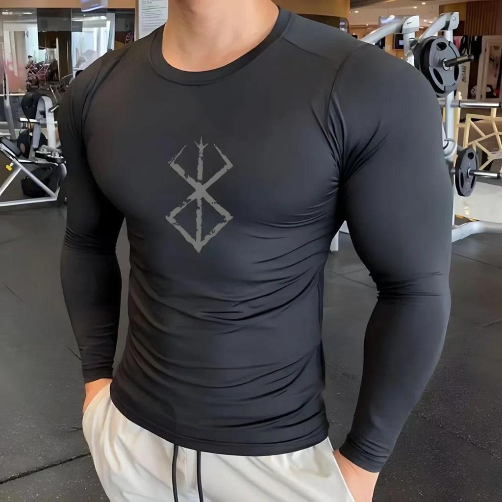 Men's Quick Dry Fitness Round Neck T-shirt for Running & Weightlifting