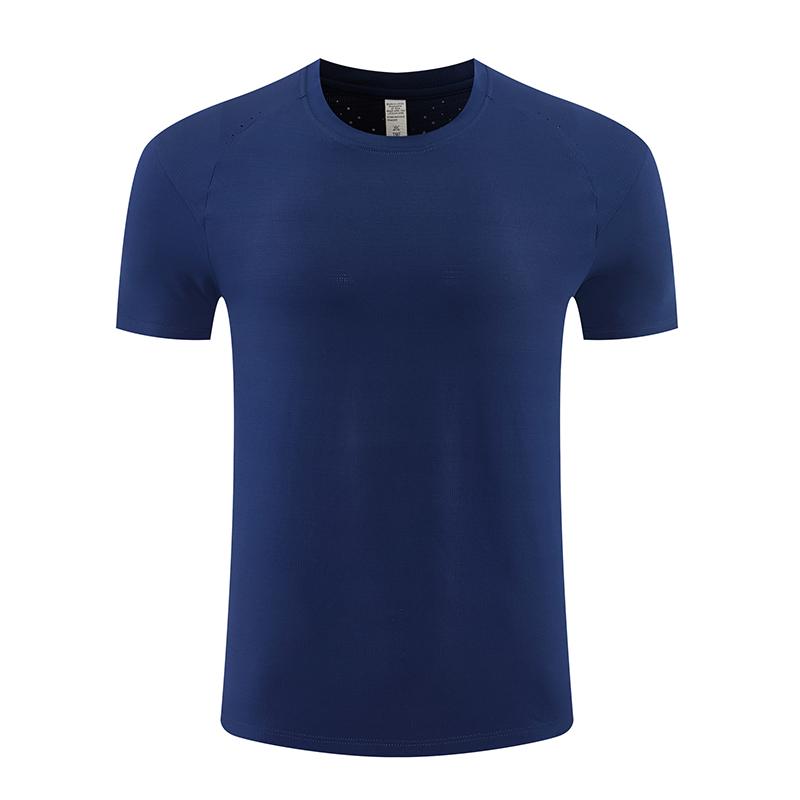 Solid Color Short Sleeved T-shirt Breathable Quick Drying Outdoor Running Sports Men's Stretch Short Sleeved T-shirt