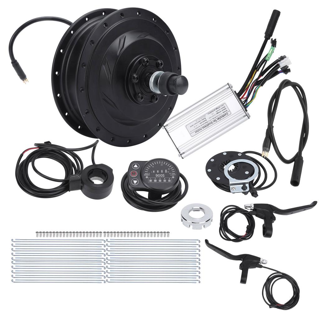 48V 500W Rear Wheel Hub Motor Electric Bicycle Conversion Kit with KT‑900S Display Meter for 12G Wheel