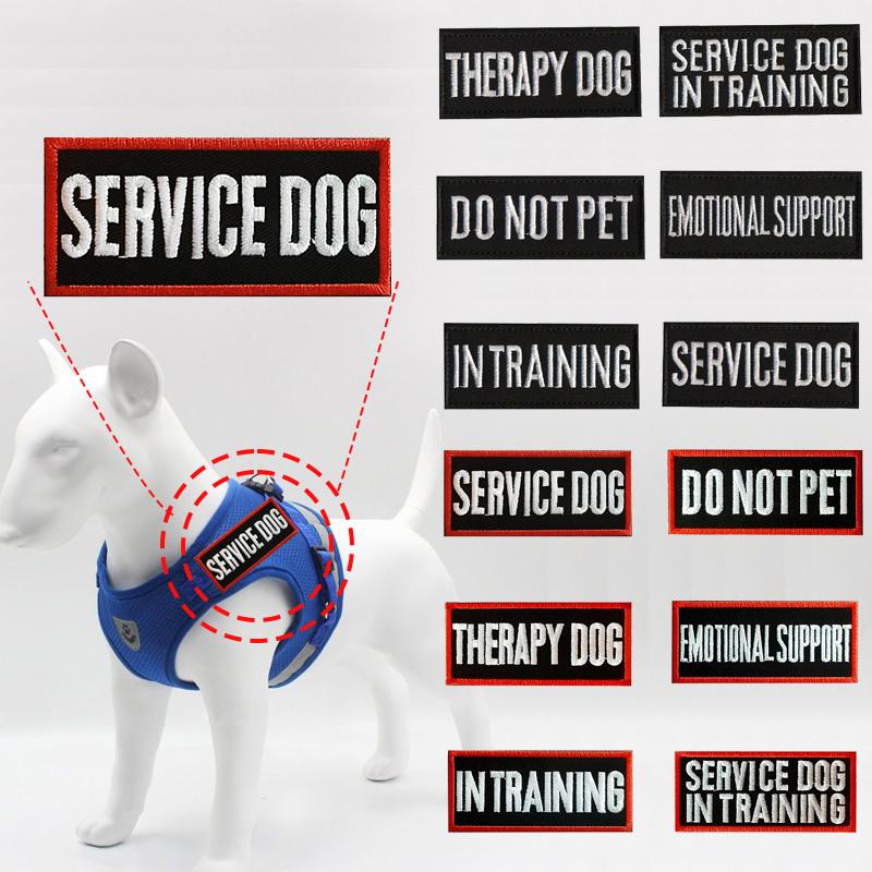 Pet Velcro Carrier Letter Embroidery Conspicuous Notice Badge Dog Supplies Decor