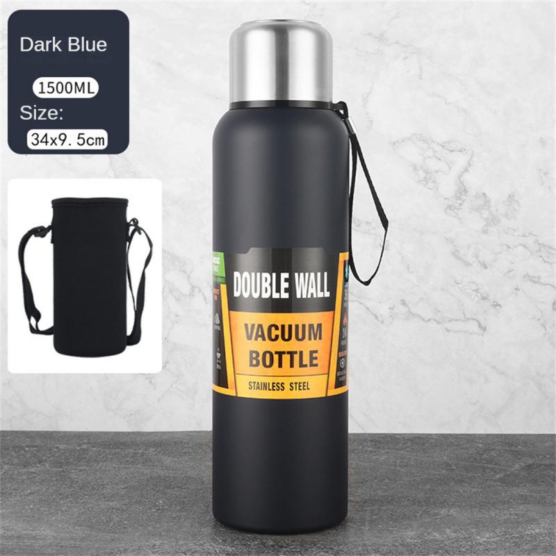 Large Capacity Stainless Steel Thermos Portable Vacuum Flask Insulated Tumbler With Rope Thermo Bottle 500/700/1000/1500ml