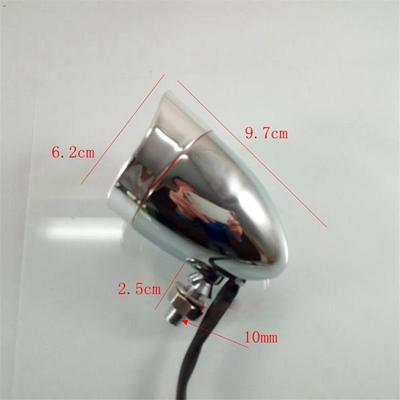 Motorcycle Chrome Bullet Rear Stop Tail Brake Light Cafe Racer Bobber Chopper