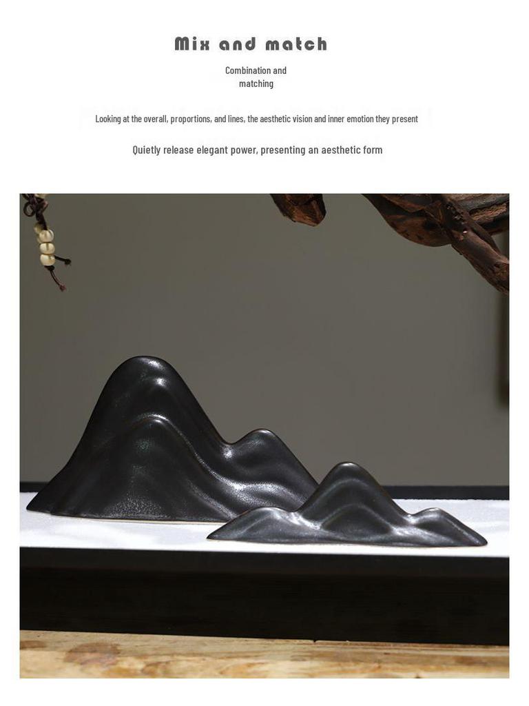 Chinese Zen Withered Wood Landscape Carving: Solid Wood Home & Hotel Decor