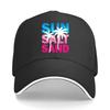 Sun Salt Sand Palm Tree Beach Lettering Sandwich Baseball Cap Unisex Women Sun Cap Outdoor Workouts Hat