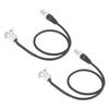 2 Pcs XLR Pass Through Cable No Solder D Type XLR Cable Mic Feed Pass Thru Converter for Stage Box Patch Panel Floor Box