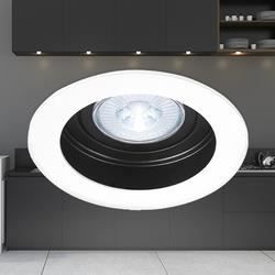 Lot de 10 supports de spots Beta R3 rond blanc/noir MR16 GU10/GU5.3