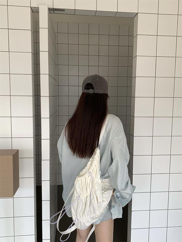 Korean Style Yellow Striped Women's Casual Shirt Coat - Autumn Design