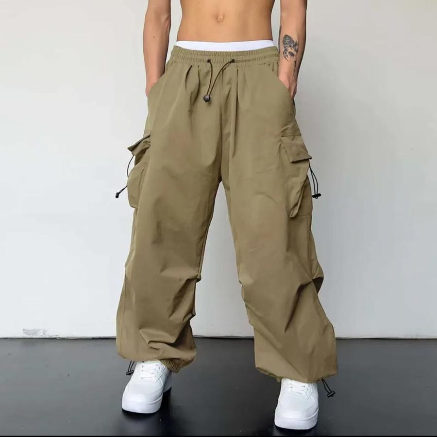 Vintage American Carpenter Pants Women's Summer Casual Trousers Loose Wide Leg Pants
