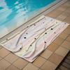 Pastel Striped Star Cartoon Anime Beach Towel Microfiber Quick Dry Super Absorbent Soft Bath Towel for Kids Adults Travel