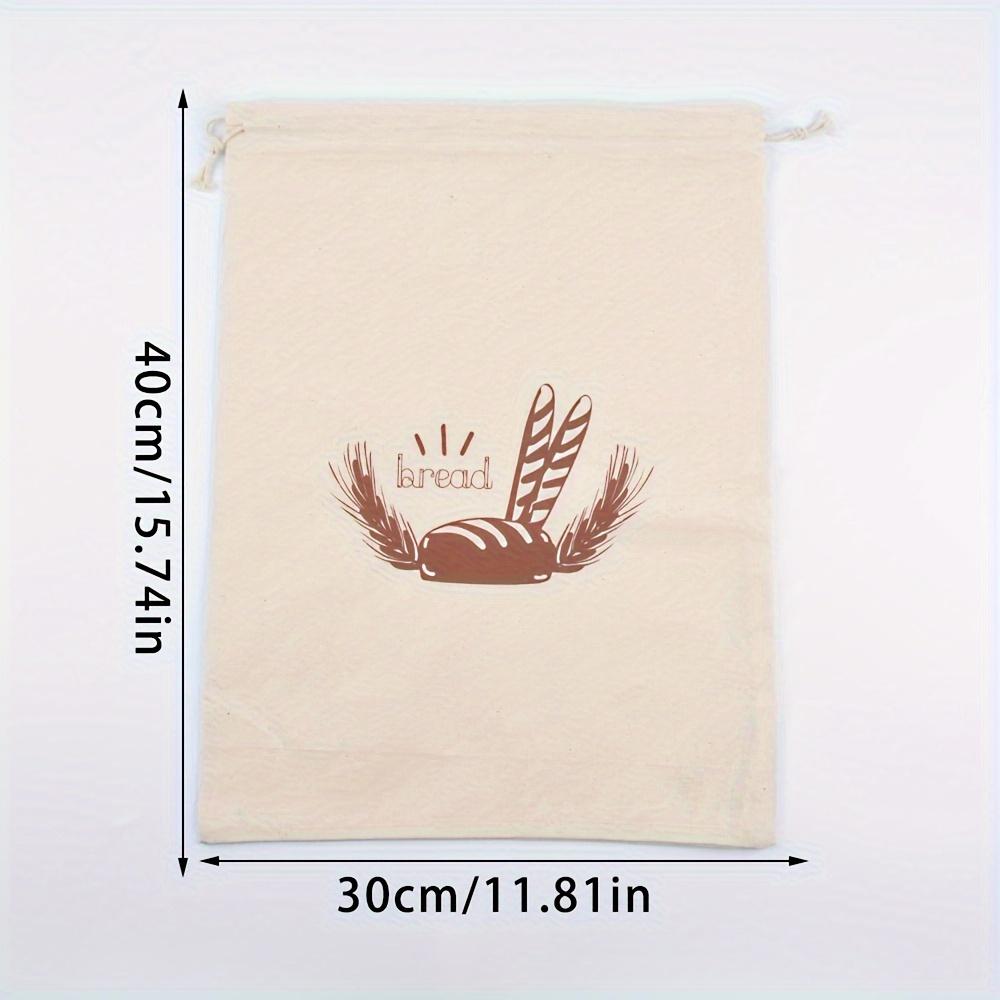 Linen Bread Bag Reusable Baguette Cotton Drawstring Storage Bag Loaf Homemade Bread Fresh Eco Friendly Keeping for Baguette