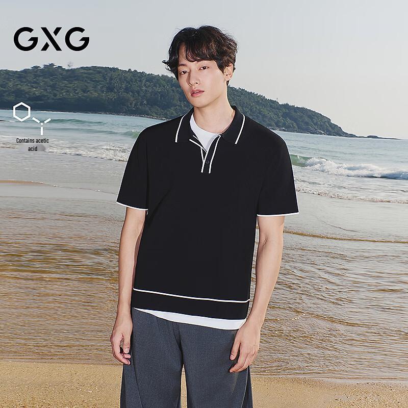 GXG Men s Acetate Blend Stitching Polo Shirt XL