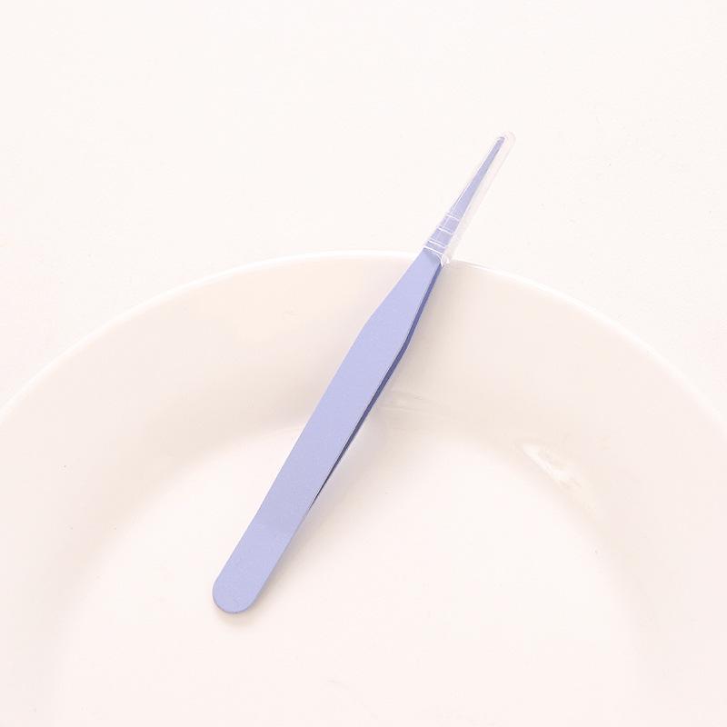 DIY Colorful Macaron Pink Eyelash Tweezers: Pointed Stainless Steel for Handmade Journaling