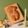 Holzplätzchenformen mit Tiermustern, 3D DIY geschnitzte geprägte Keksstempelformen, Vogel, Gans, Pferd, Igel