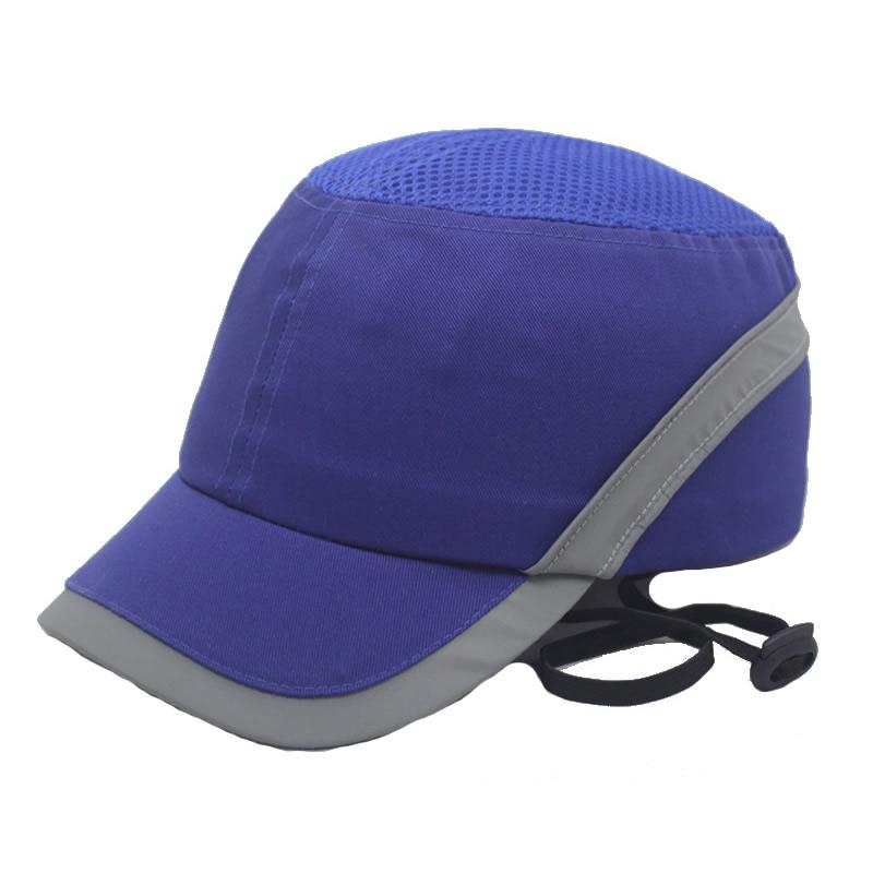 Work Safety Hi-Viz Strip Bump Cap Hard Inner Shell Protective Helmet Baseball Hat Style For Work Head Protection