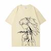 EVA Anime Shortsleeved Unit01 Asuka Tshirt 2026 Summer New Mecha Pure Cotton Offtheshoulder Top for Unisex and Women