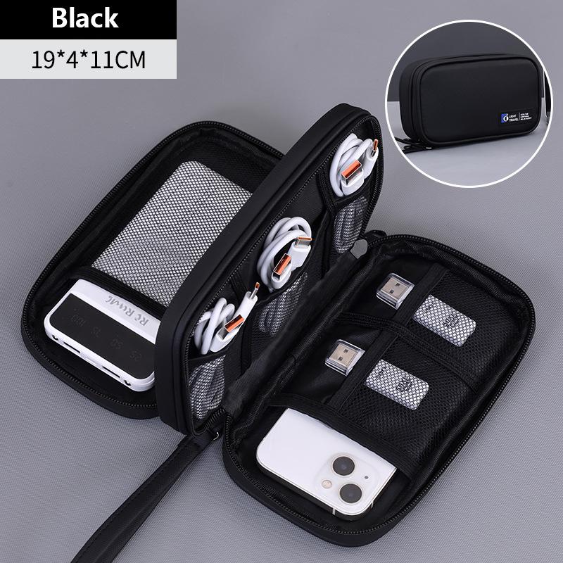 Portable Small Accessories Data Bag Waterproof USB Drive Data Cable Storage Pouch Travel Business Trip Organizer Zipper Bags