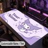 Custom Text Big Mousepad, Extended Desk Pad For Laptop Work GameKuromi