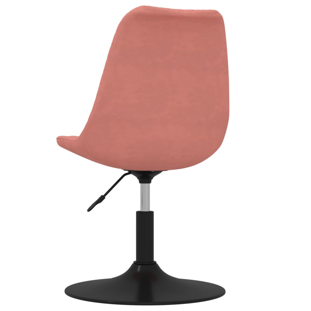 Dining Room Chairs 4 pcs Swivel Pink Velvet