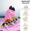 1pcPowerpuff Plush Blanket - Soft and Comfortable for All Seasons, Makes a Gr
