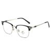 Fashion New Metal Half Frame Reading Glasses Men's Personalized Trend Fashion Presbyopia Glasses Blue Light Blocking Glasses