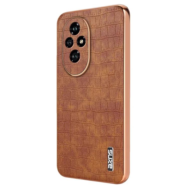 

AZNS For Honor 200 5G Чехол PU кожа + TPU Чехол для телефона с текстурой крокодила