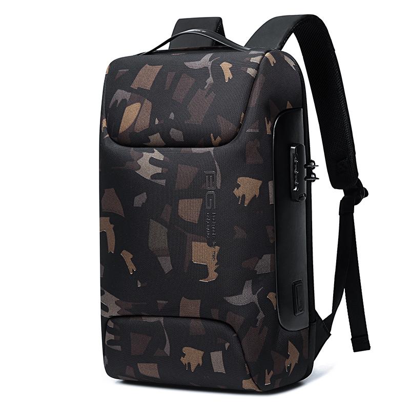 BANGE New Men Anti Theft Waterproof Outdoor Travel Backpack 15.6 Inch Multifunction Business Laptop Backpack