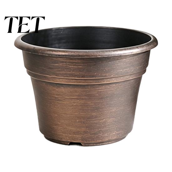 Lightweight Durable Plant Holders Retro Flower Pot with Saucer, Bronze Finish Drainage Holes, Decorative Pots for Balcony Breathable Thickened Plastic
